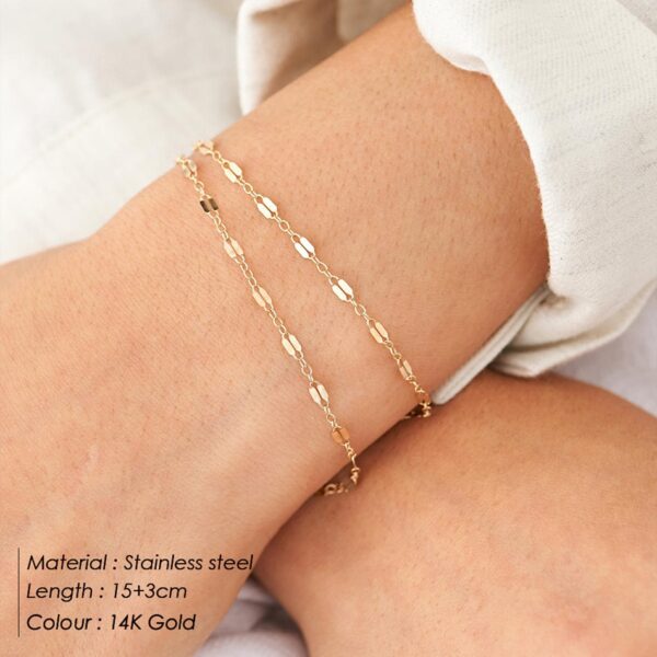 Gold-Colored Bracelets ,With A Simple Design . - Image 7