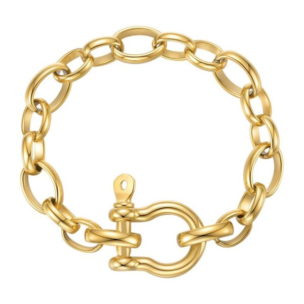 Gothic Lock Bracelet, In Gold And Silver Color, For Music Lovers. - Image 2