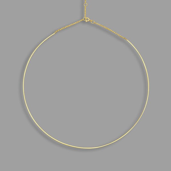 Simple Necklace, Handmade of Caliber 925 Silver, Gold Plated 18K. - Image 2