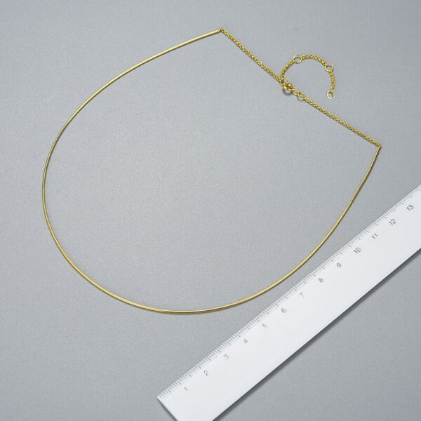 Simple Necklace, Handmade of Caliber 925 Silver, Gold Plated 18K. - Image 3