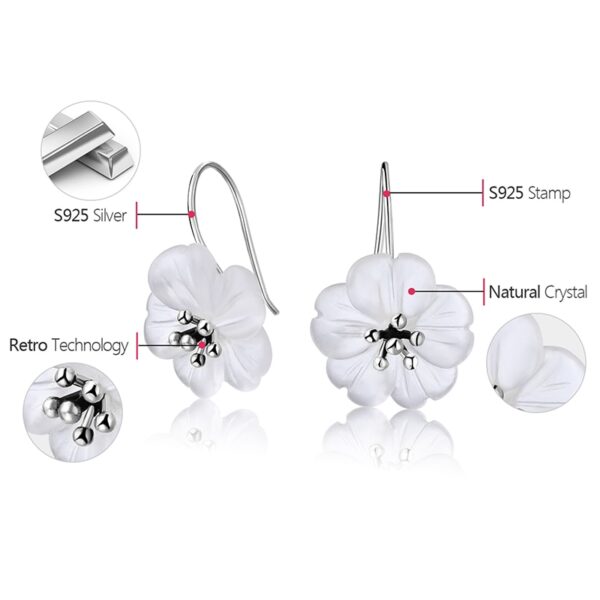 Earrings Flower in the Rain ,Real 925 Sterling Silver . - Image 5