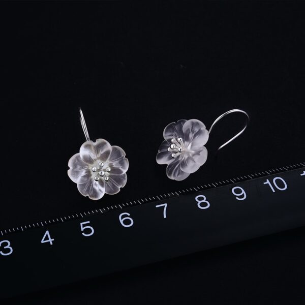 Earrings Flower in the Rain ,Real 925 Sterling Silver . - Image 8