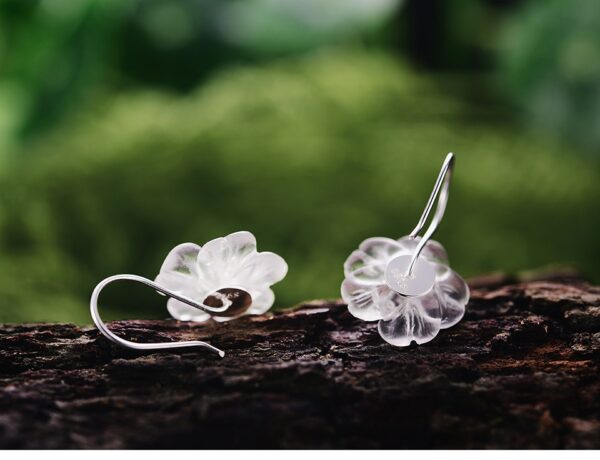 Earrings Flower in the Rain ,Real 925 Sterling Silver . - Image 7