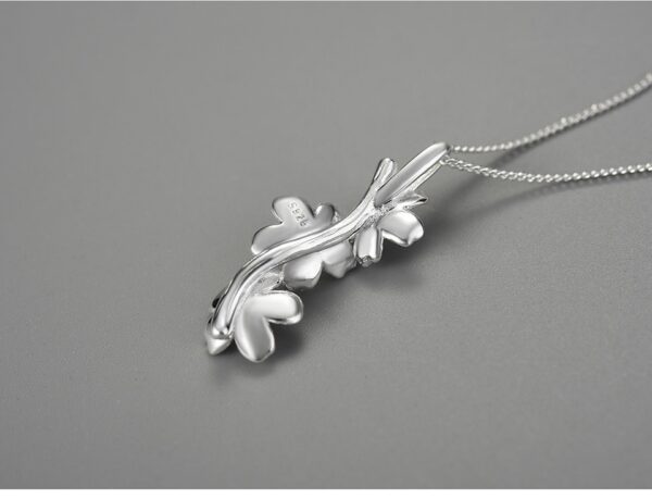 Myosotis flower necklace ,Real 925 Sterling Silver Long Elegant. - Image 5