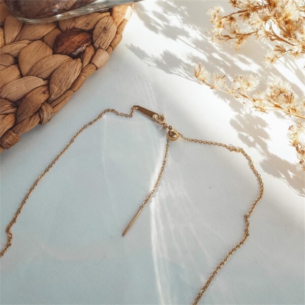 Heart Initial Necklace ,Necklace Gold Color ,Of Stainless Steel . - Image 10