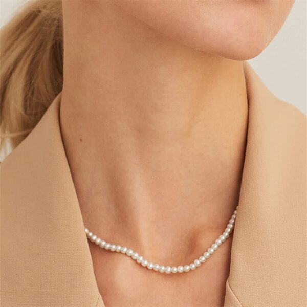 New Pearl Necklace ,Round Multi SIZE White Pearl . - Image 7