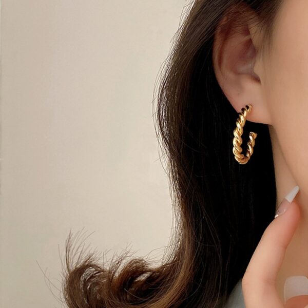 Spiral Hoop Earring ,Attractive And New Design ,Punk Party Earrings - Image 4