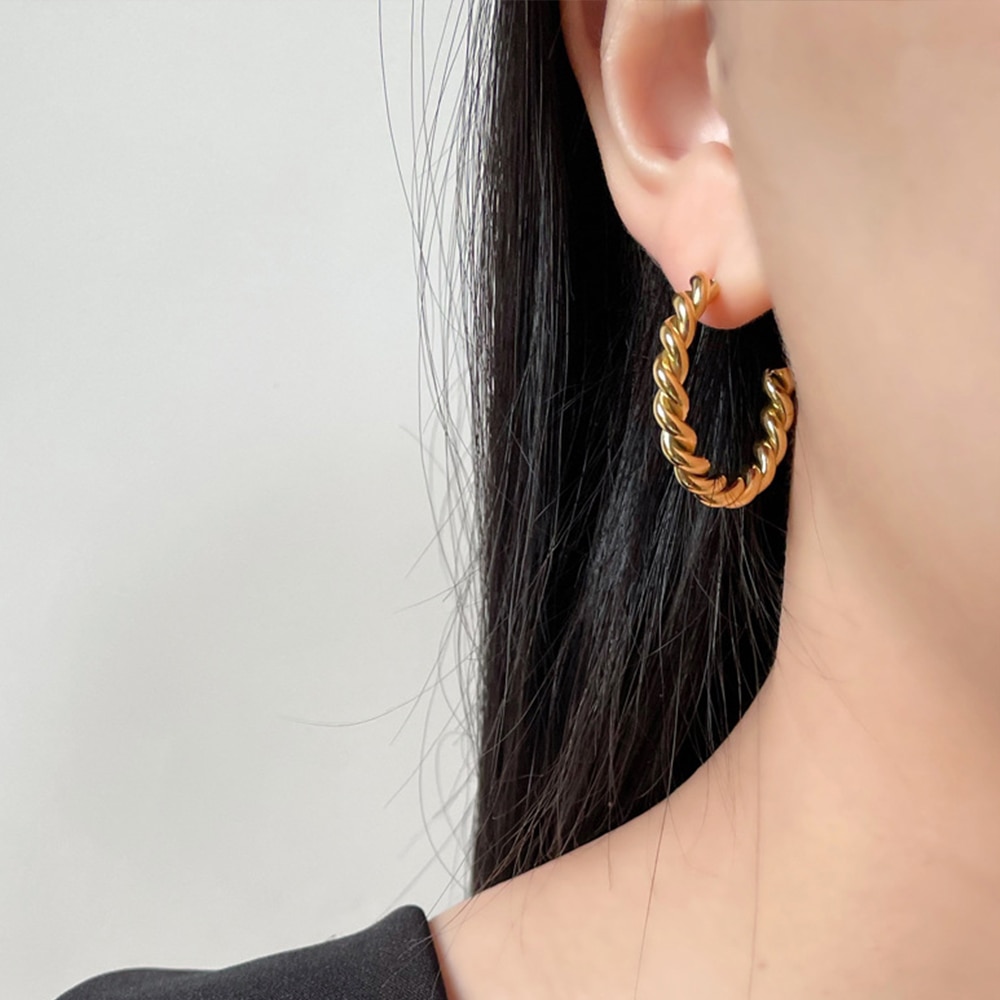 Spiral Hoop Earring ,Attractive And New Design ,Punk Party Earrings - Image 5