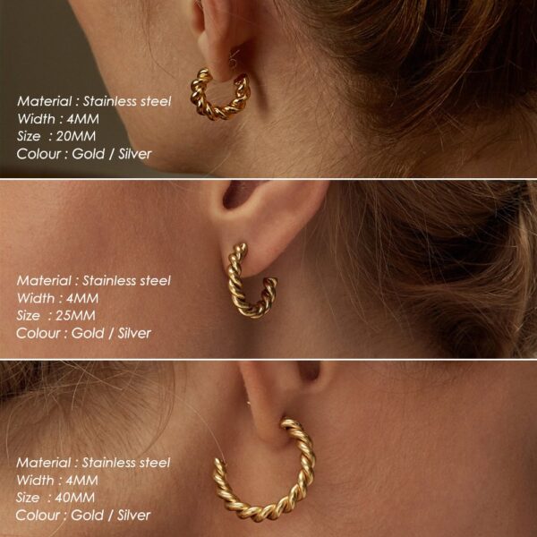 Spiral Hoop Earring ,Attractive And New Design ,Punk Party Earrings - Image 2