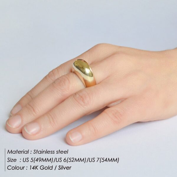 Simple Ring ,In Multiple sizes With a classic design ,In  Color Gold And Silver . - Image 2