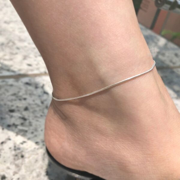 Snake Chain Anklet ,Stainless Steel Adjustable Chain Ankle . - Image 5