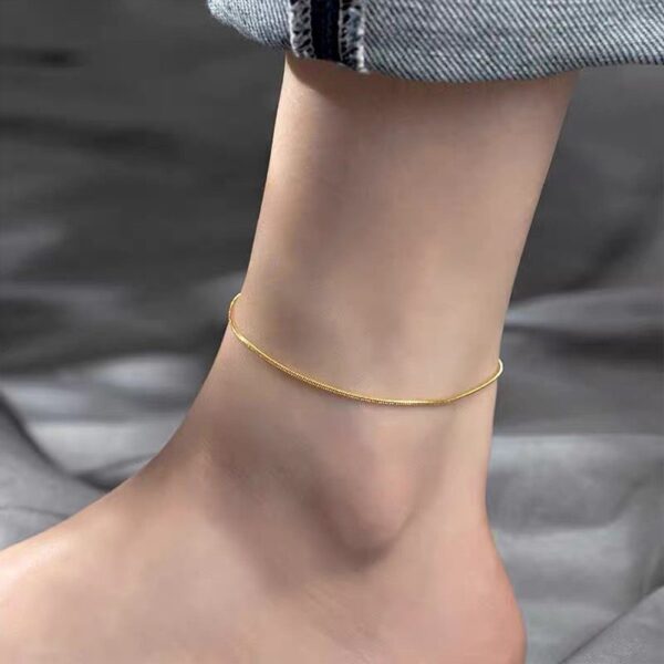 Snake Chain Anklet ,Stainless Steel Adjustable Chain Ankle . - Image 2