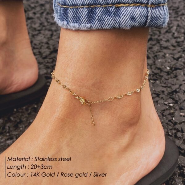 Gold Anklet Color ,New Summer Design . - Image 2