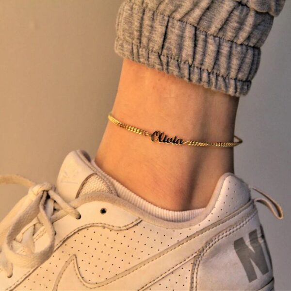 Anklet Personalized Name ,women fashion leg jewelry 3 Color . - Image 3