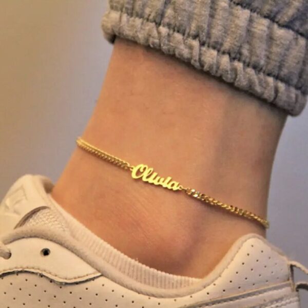 Anklet Personalized Name ,women fashion leg jewelry 3 Color . - Image 4