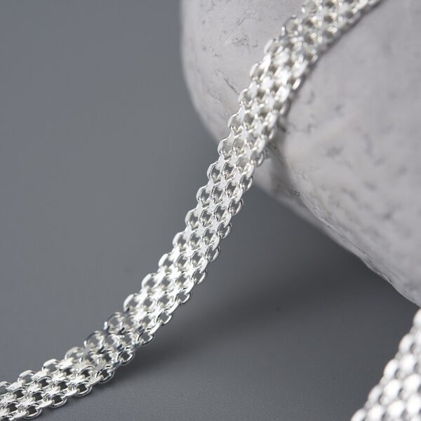 Wide Braided Necklace , for 925 Sterling Silver Original . - Image 3