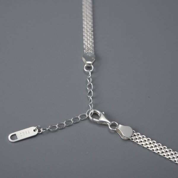 Wide Braided Necklace , for 925 Sterling Silver Original . - Image 4