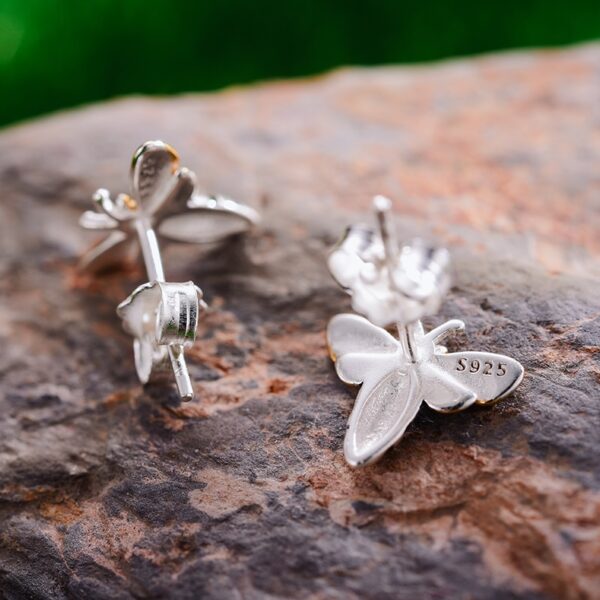 Bees Earrings , Real 925 Sterling Silver . - Image 4