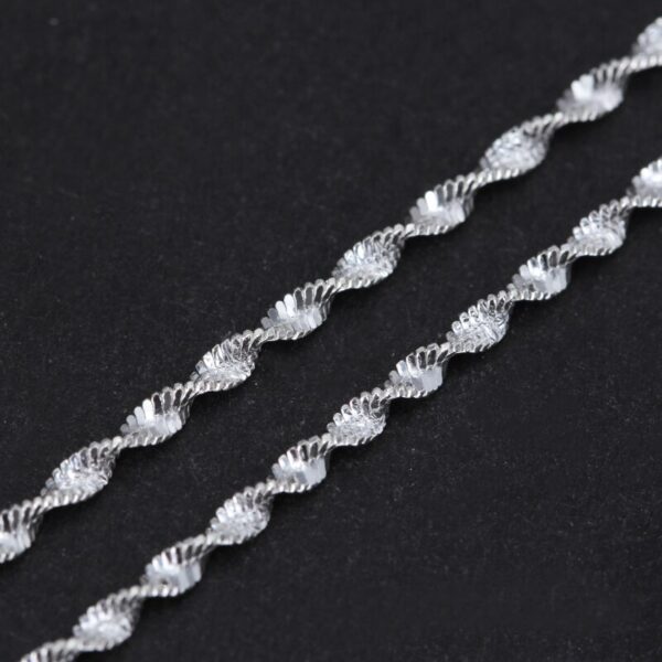 Handmade Twisted Necklace , For Real 925 Sterling Silver - Image 3