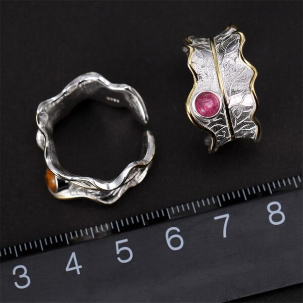 Natural Tourmaline Ring ,  Real 925 Sterling Silver. - Image 9