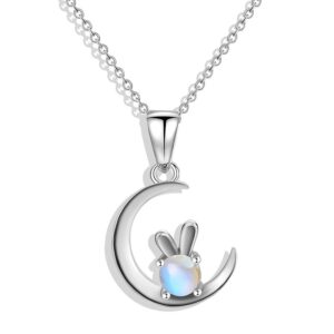 Rabbit Moonstone Necklace