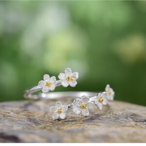 Delicate Forget-me-not Flower Rings