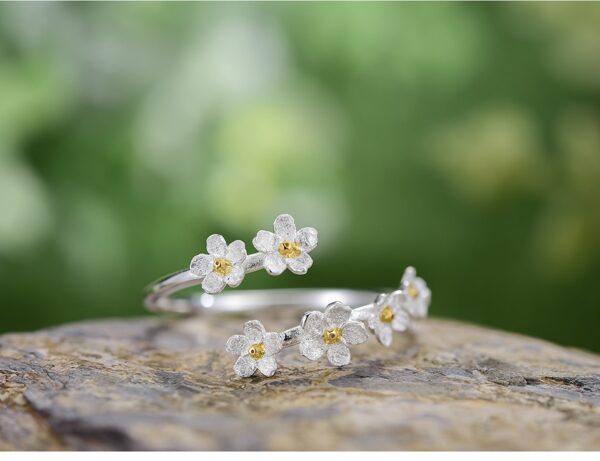 Delicate Forget-me-not Flower Rings