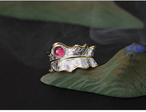 Natural Tourmaline Ring ,  Real 925 Sterling Silver. - Image 8