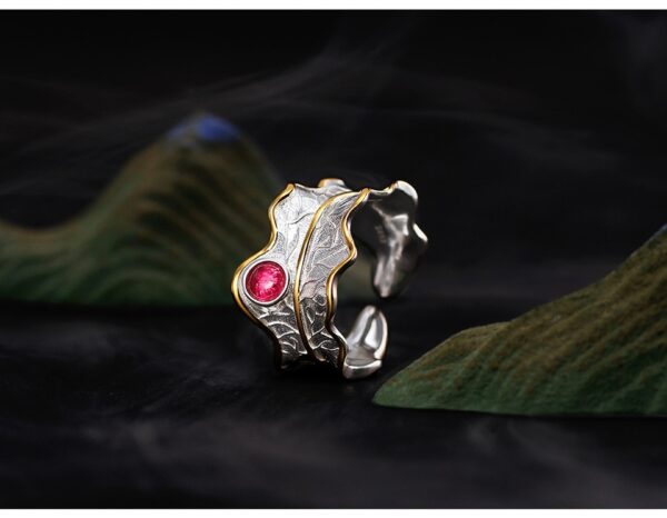 Natural Tourmaline Ring ,  Real 925 Sterling Silver. - Image 5