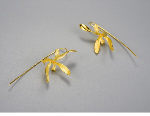 Orchid Flower Earrings