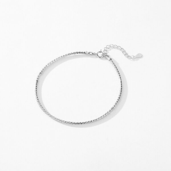 Snake Bracelet , Solid 925 Sterling Silver Classic Basic Snake Chain - Image 2